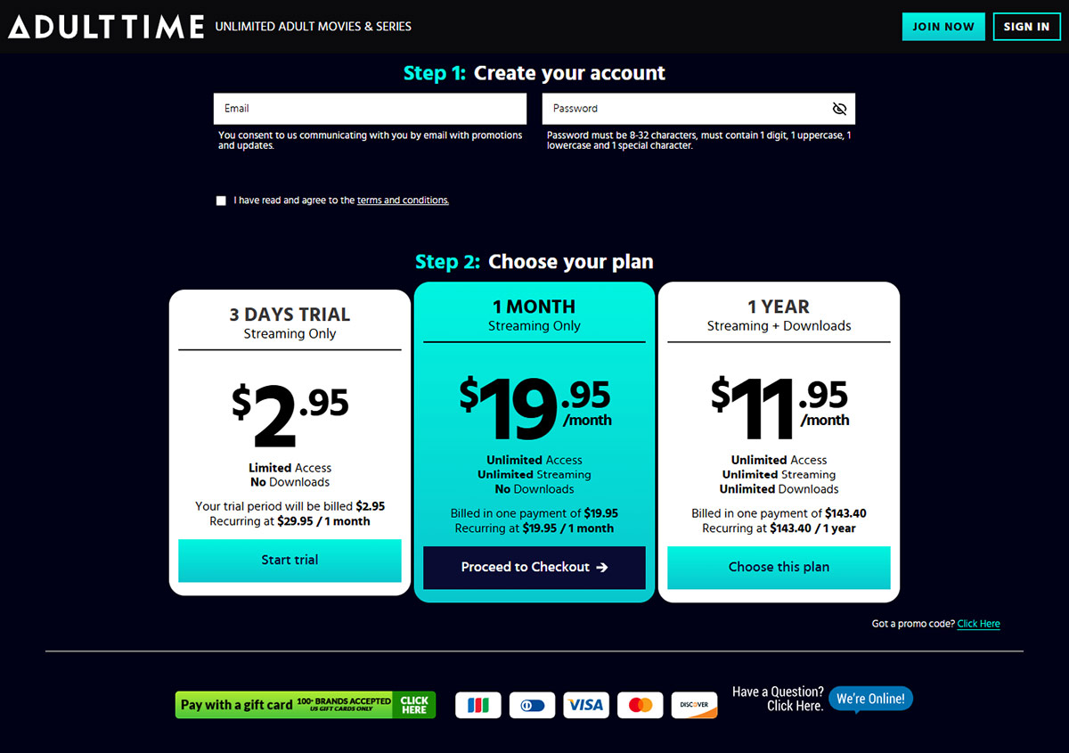 Adult Time membership