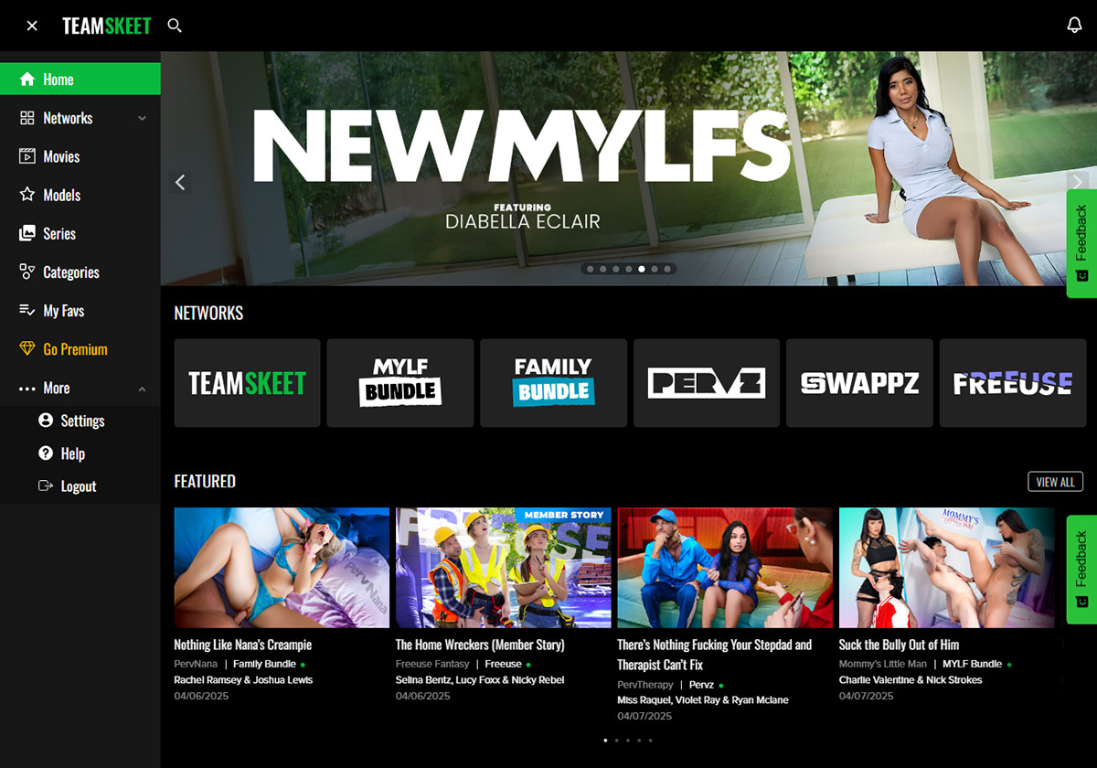 Clean and intuitive navigation in Team Skeet