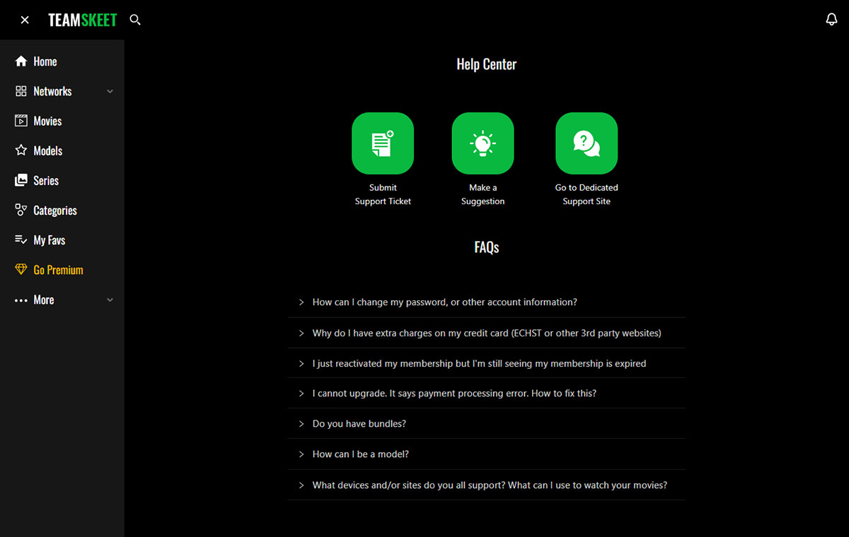 Team Skeet customer support