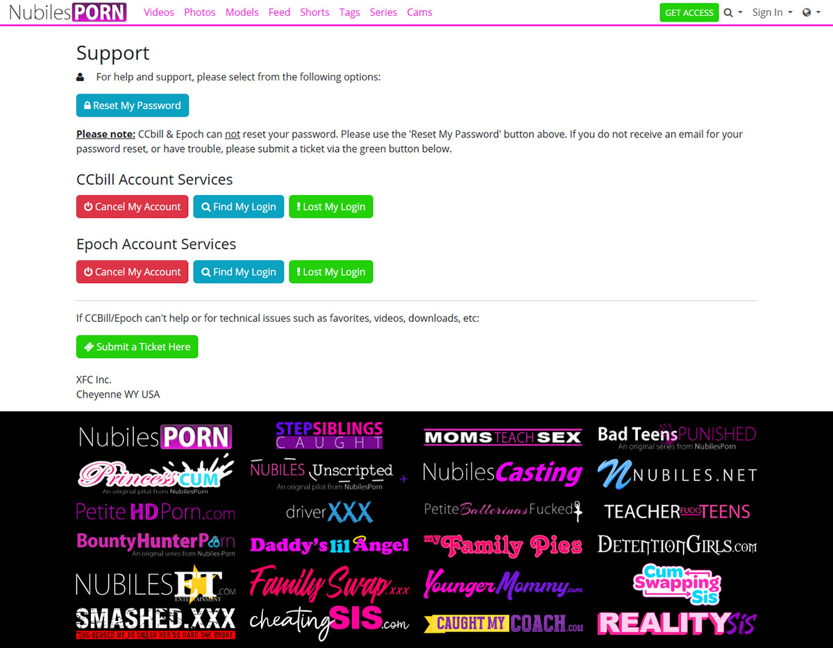 Nubiles Porn support